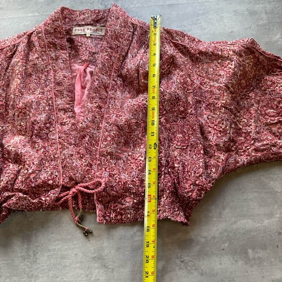 Free People Rosalina Tie Front Cropped Jacket Size XS - Picture 10 of 10